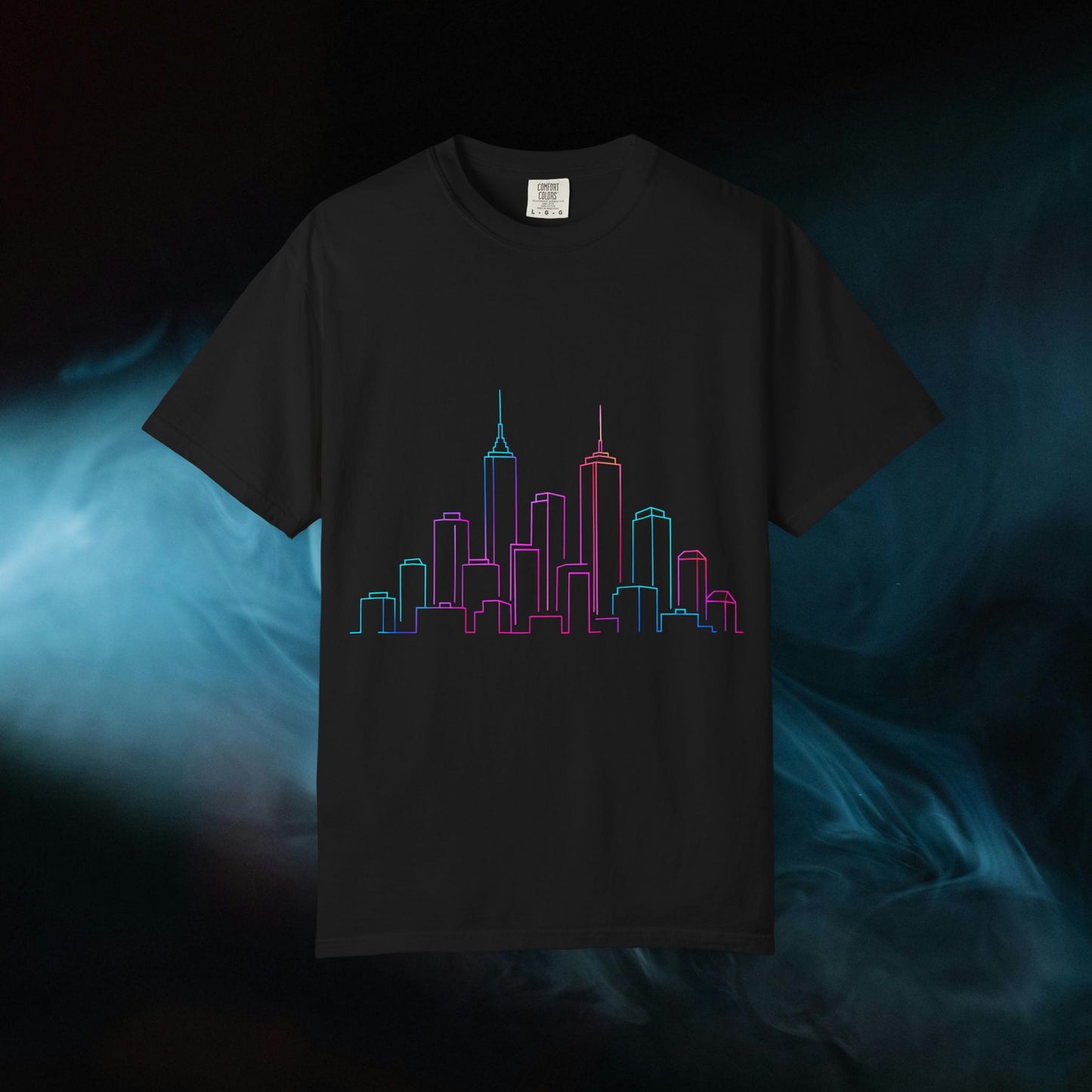 City Skyline Unisex Garment-Dyed T-shirt