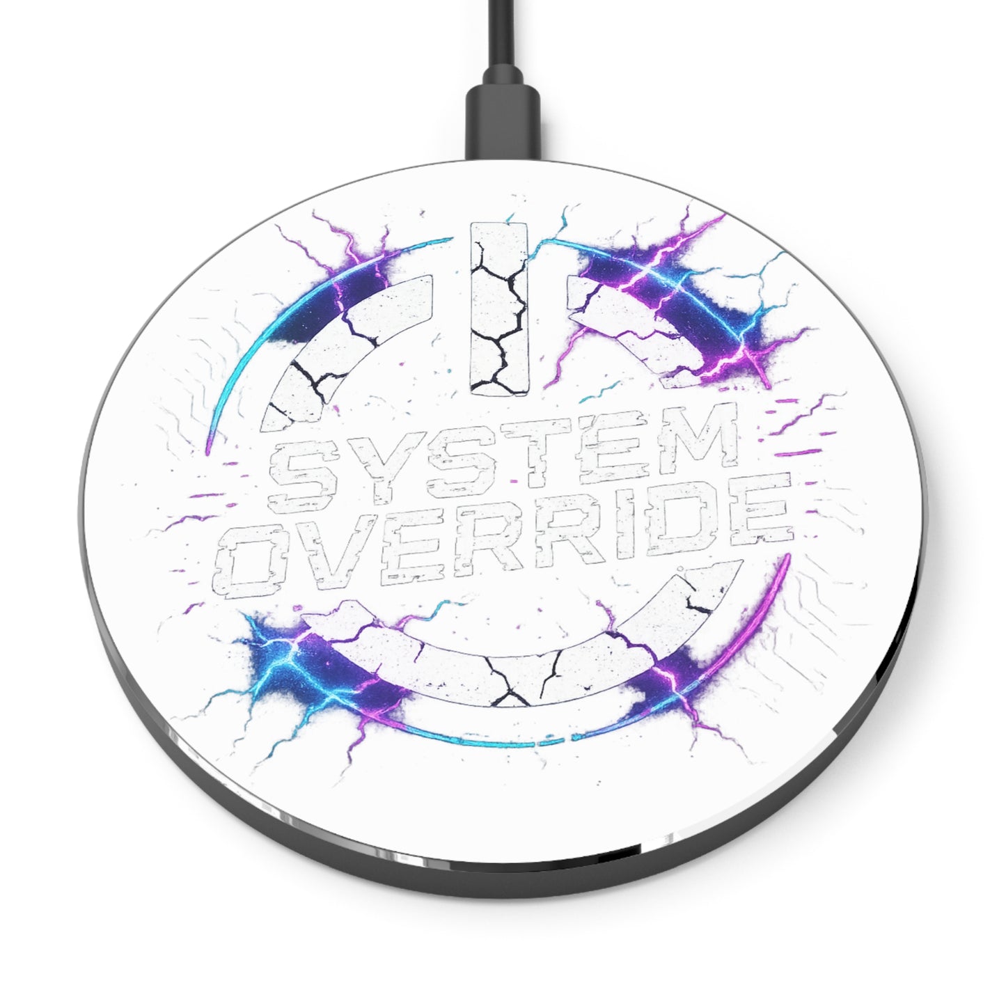 Futuristic Wireless Charger with System Override Design