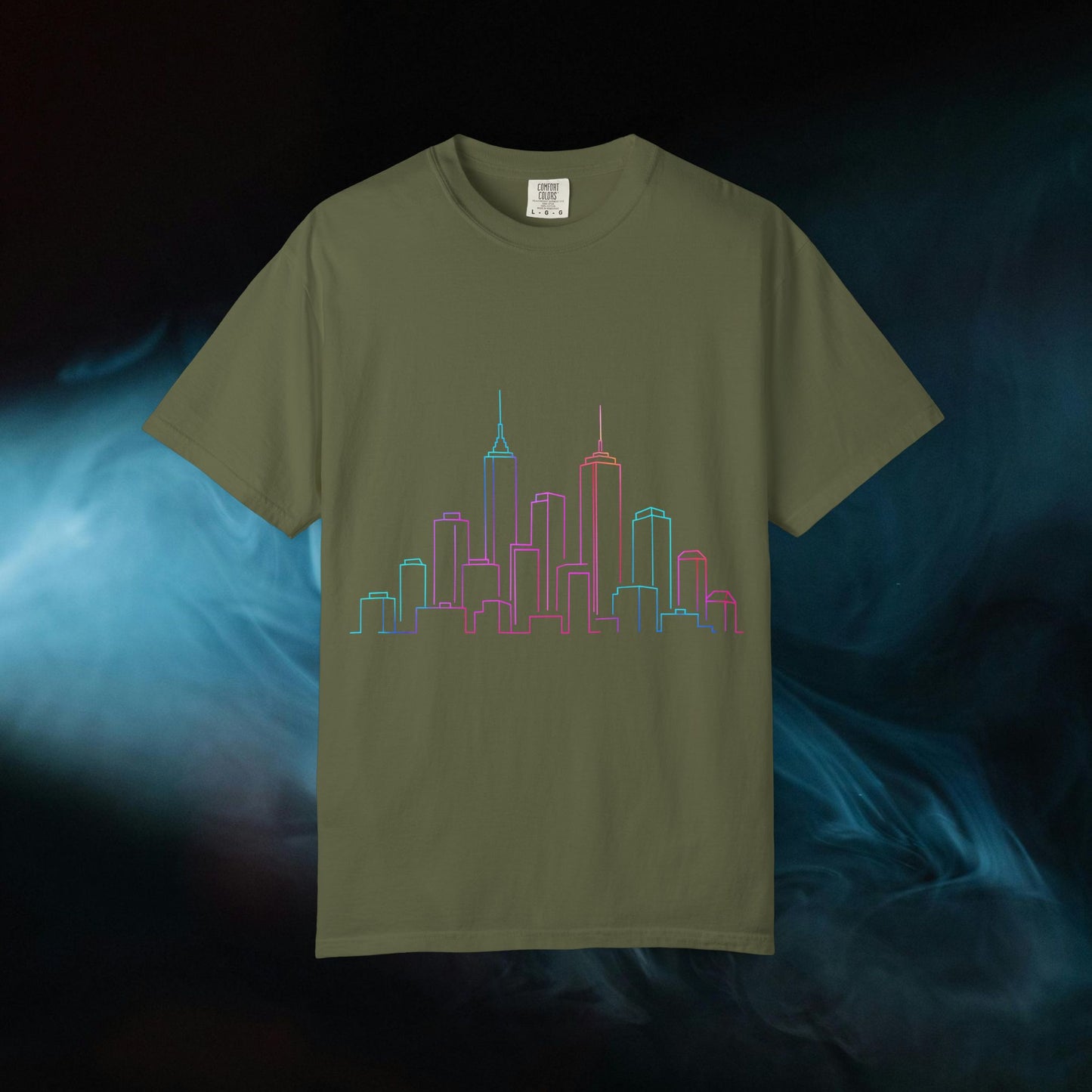 City Skyline Unisex Garment-Dyed T-shirt