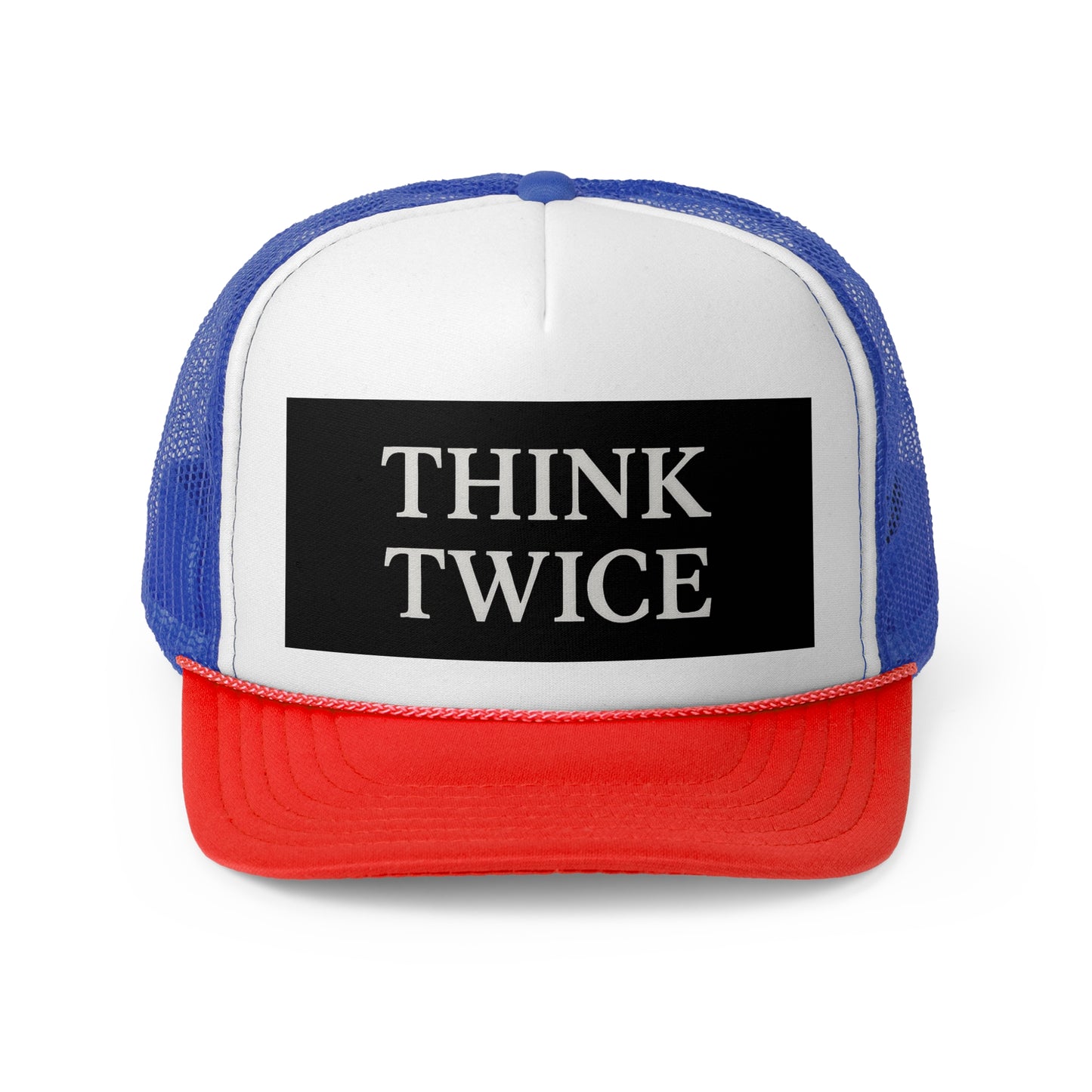Think Twice Trucker Cap - Motivational Hat for Outdoors
