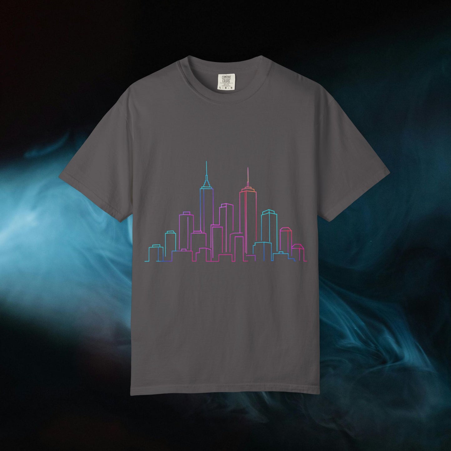 City Skyline Unisex Garment-Dyed T-shirt