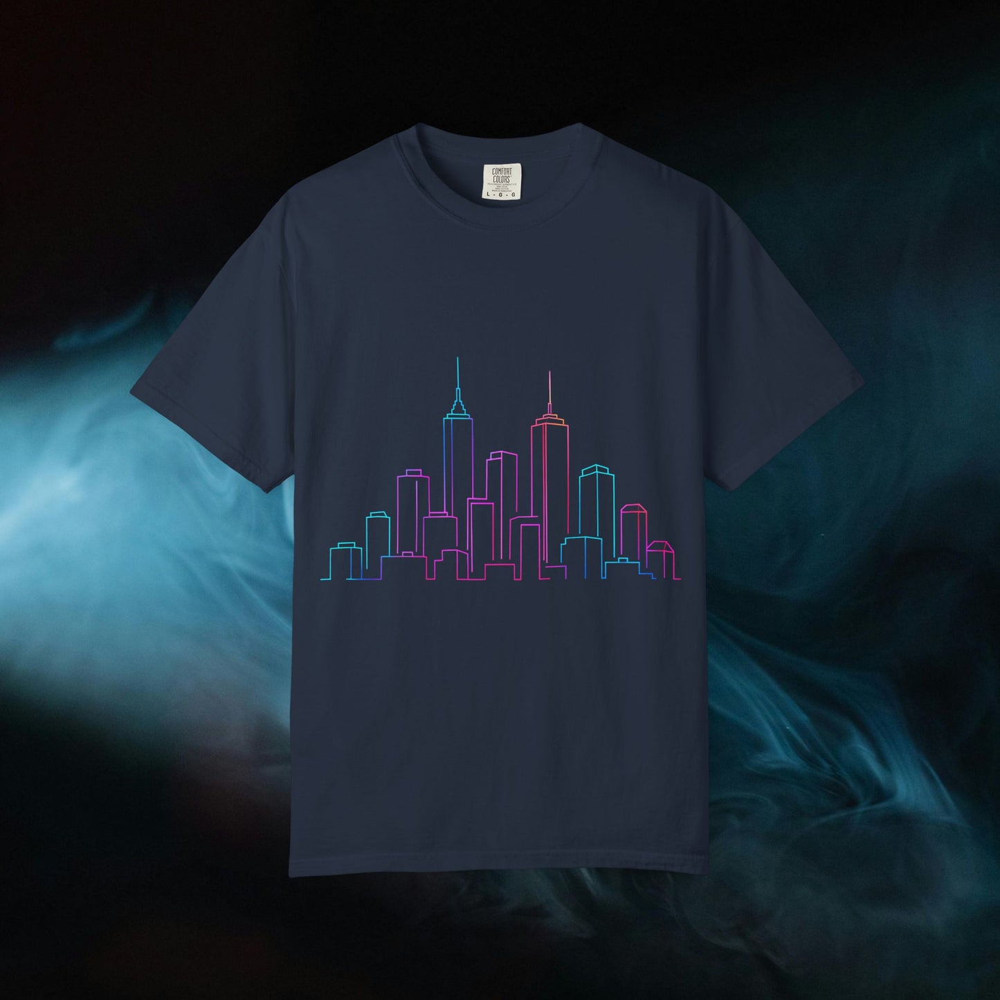 City Skyline Unisex Garment-Dyed T-shirt