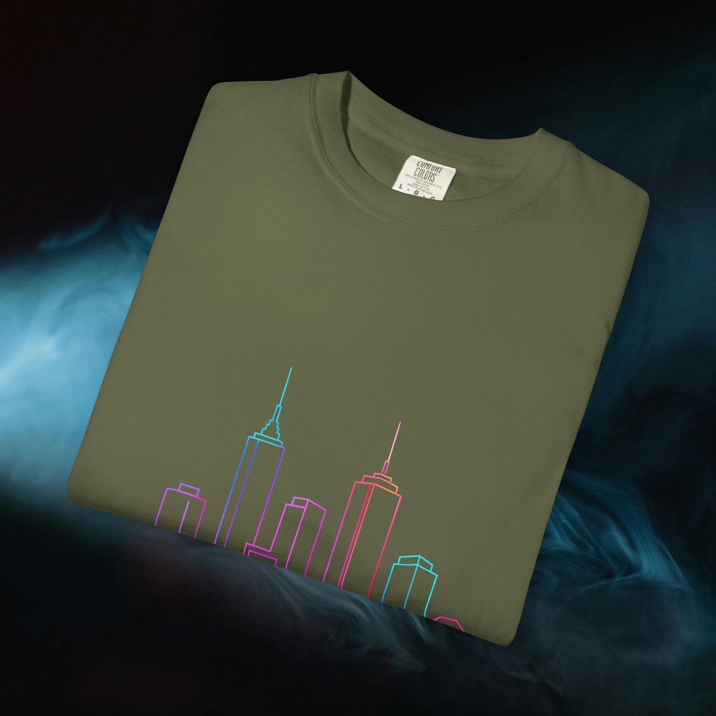 City Skyline Unisex Garment-Dyed T-shirt