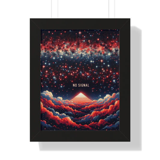 “NO SIGNAL" Cosmic Framed Poster